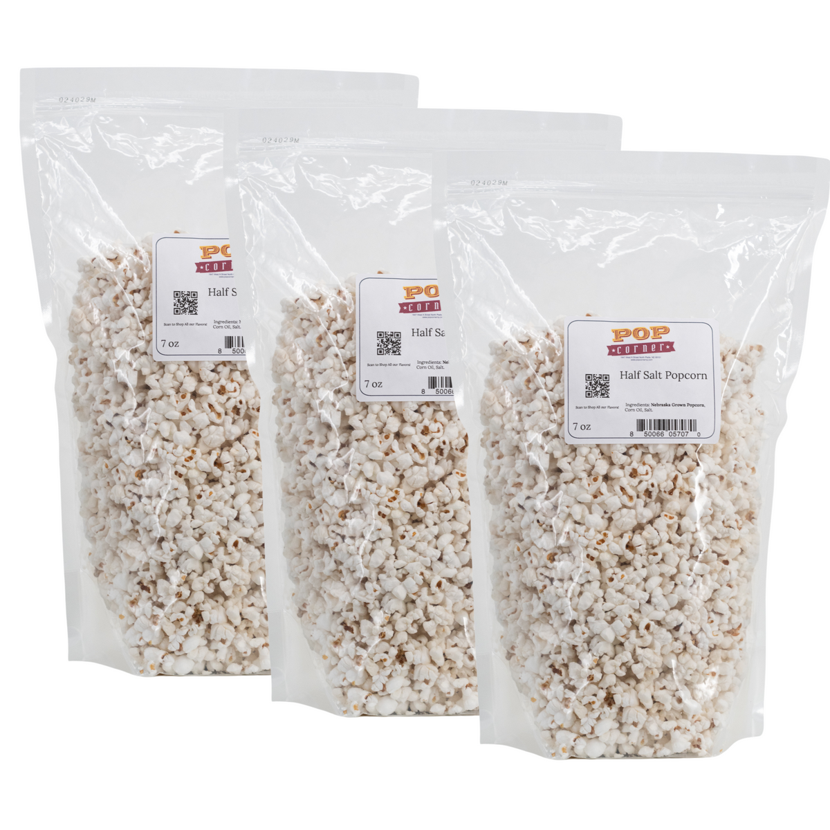 Half Salt Popcorn | Pack of 3 | 7 oz | Pop Corner