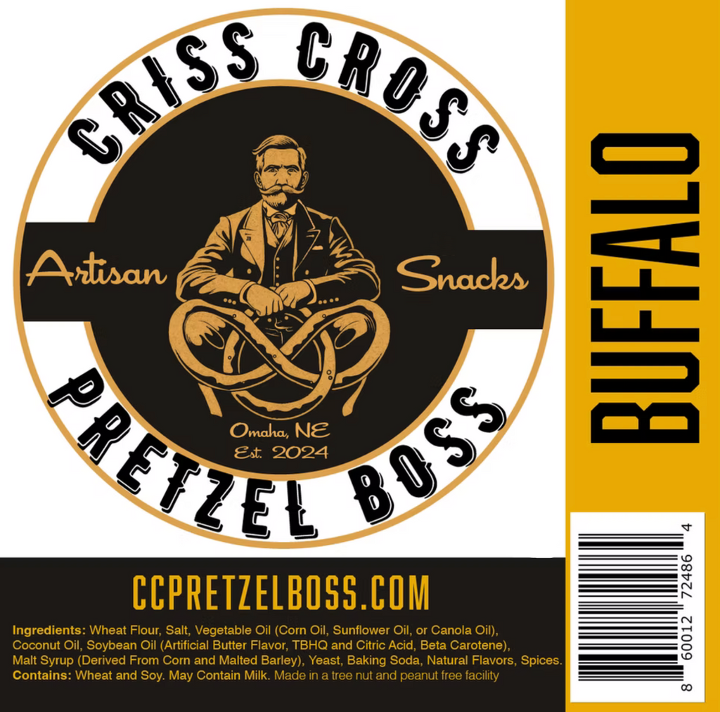 Buffalo Flavored Pretzels | 10 oz | Criss Cross Pretzel Boss