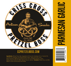 Parmesan Garlic Flavored Pretzels | Pack of 2 | 10 oz | Criss Cross Pretzel Boss