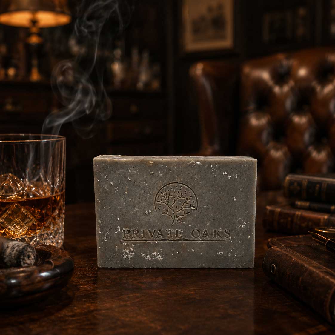 Smoked Leather Bar Soap | 5 oz | Private Oaks Soap Co.