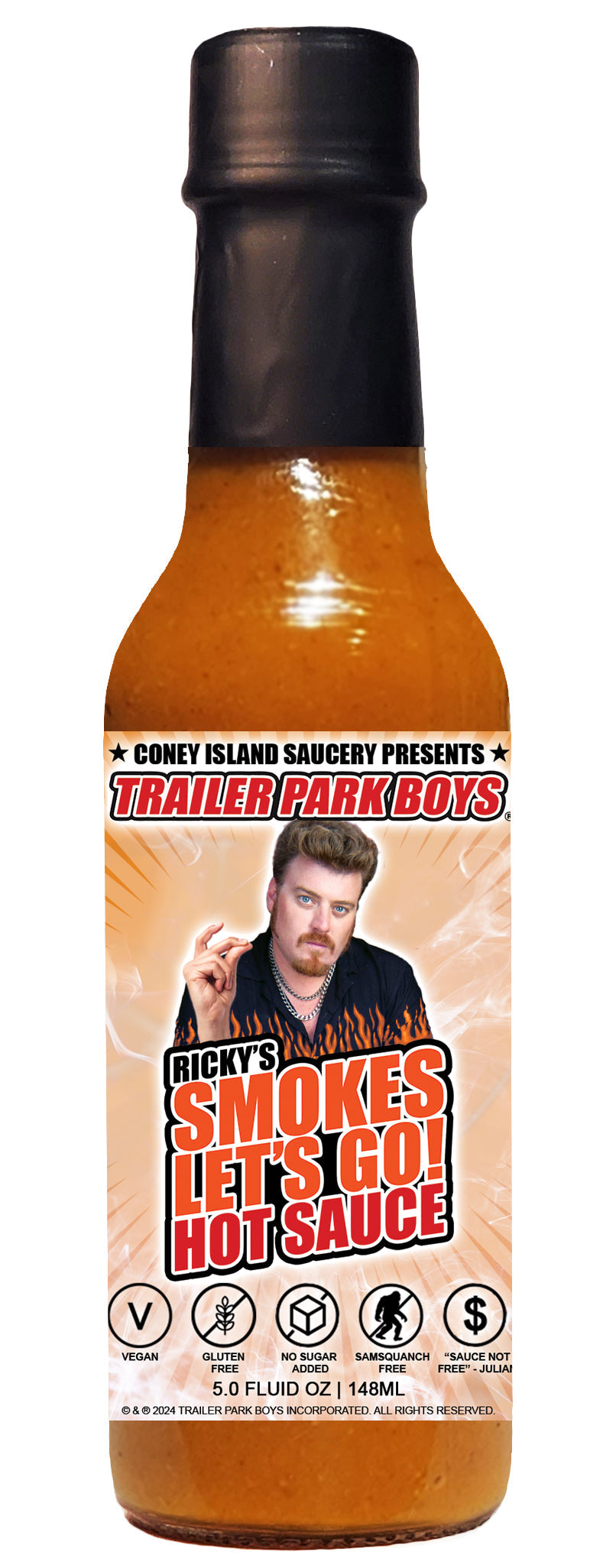 Trailer Park Boys Ricky’s Smokes Let’s Go Hot Sauce – Smoked Scotch Bonnet 5oz