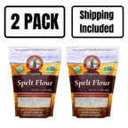 Organic Spelt Flour | Pack of 2 | 1.5 lb | Non-GMO | Shipping Included | Grain Place Foods