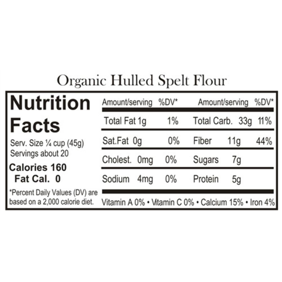 Organic Spelt Flour | Pack of 2 | 1.5 lb | Non-GMO | Grain Place Foods