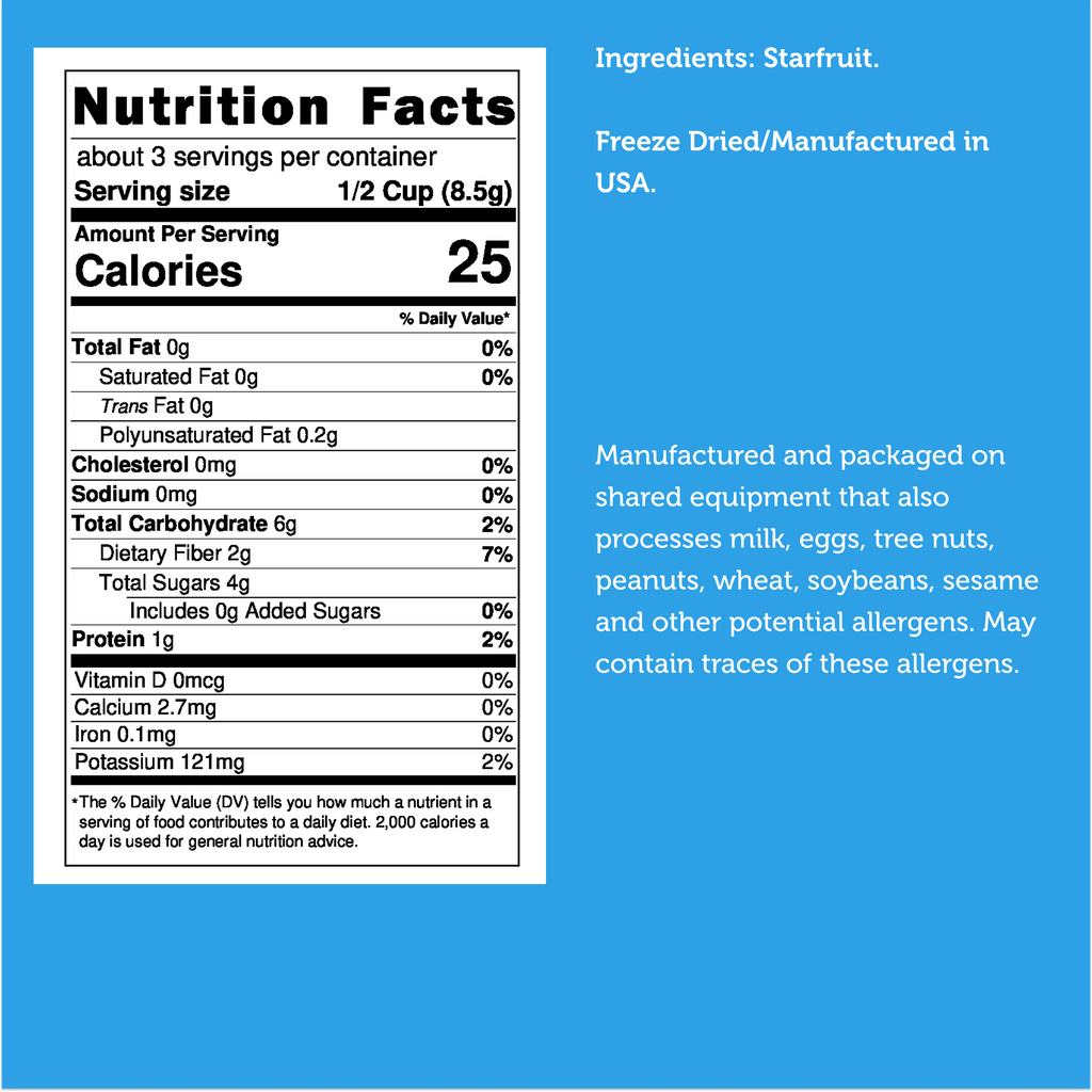Freeze Dried Starfruit