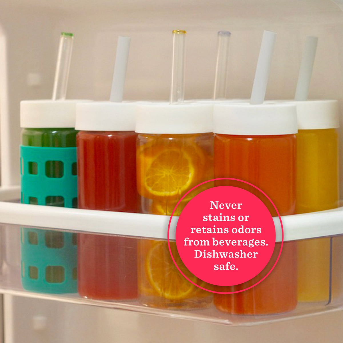 Straw Lids for Original Series Glass Bottles, 16oz size