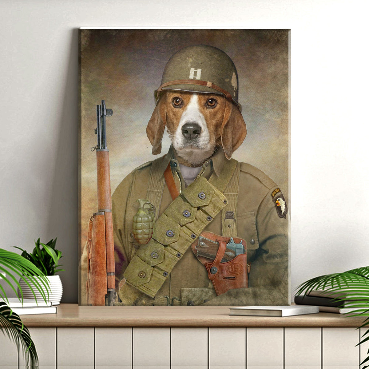Pet Beagle Military Dog Sign