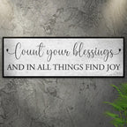 Count Your Blessings Sign III