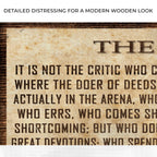 The Man In The Arena Sign V