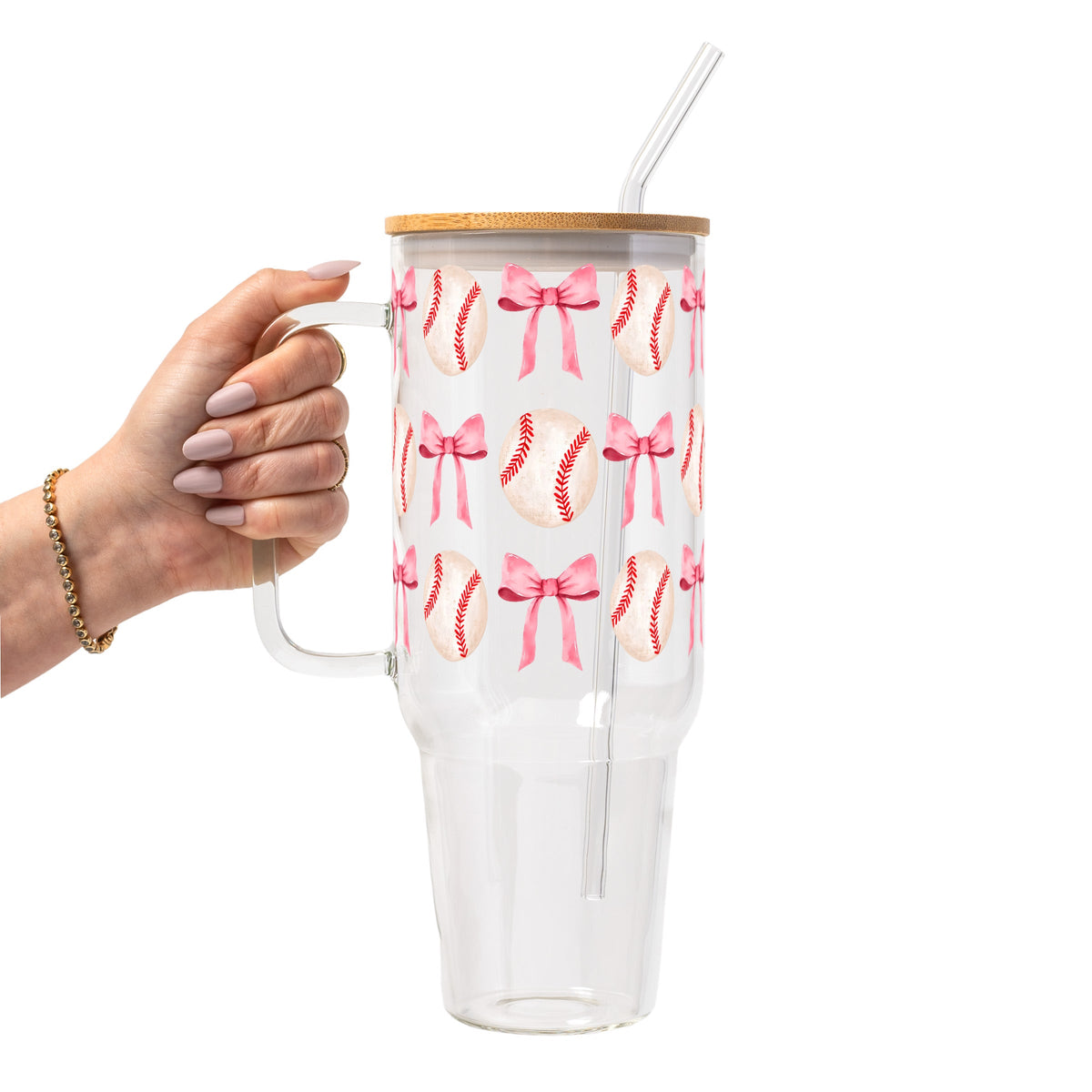 Coquette Baseball Glass Cups