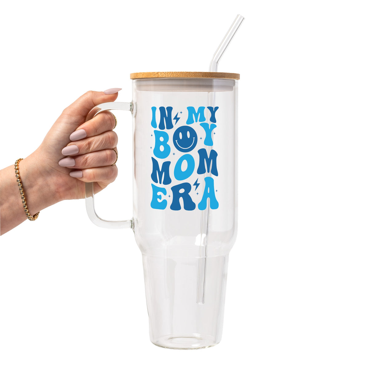 In My Boy Mom Era Glass Cups