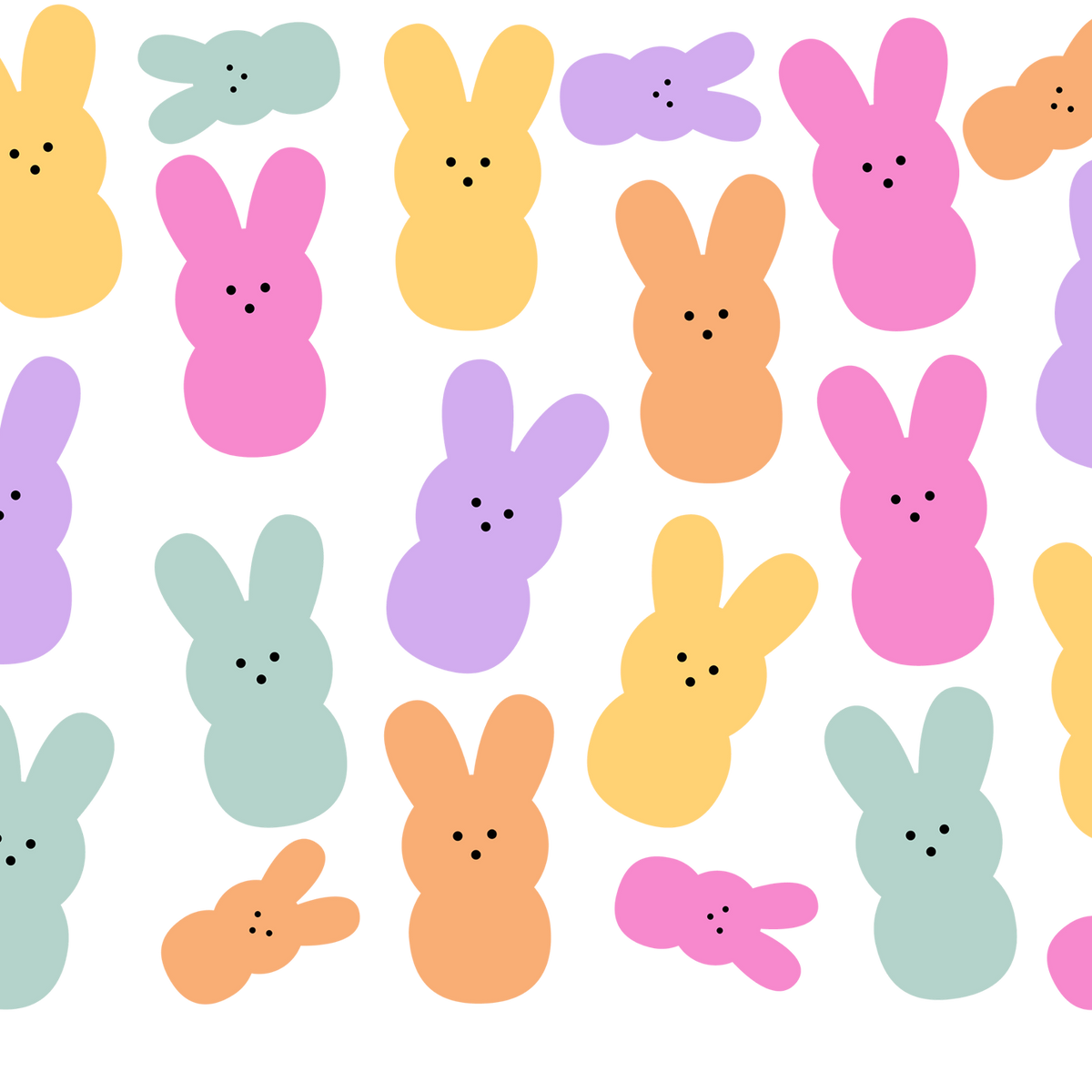 Easter Bunny Peeps Glass Cups
