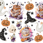 Halloween Fall Coffees Glass Cups