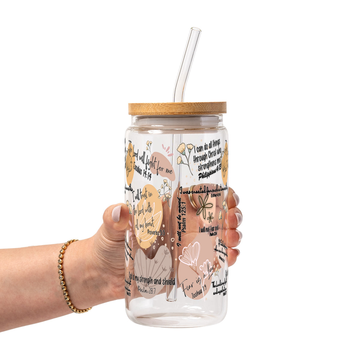 Christian Bible Verse Glass Cups