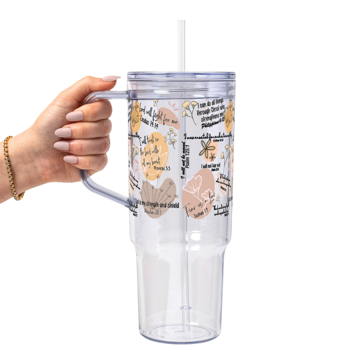 Christian Bible Verse Glass Cups