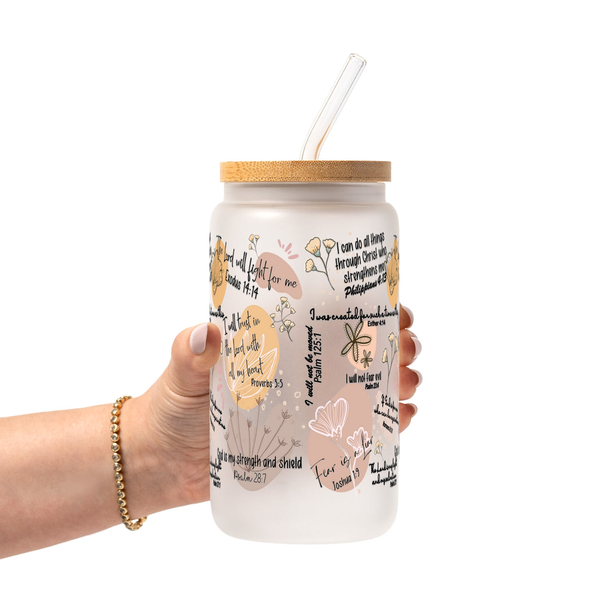 Christian Bible Verse Glass Cups