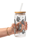 Coffee Loving Raccoon Glass Cups
