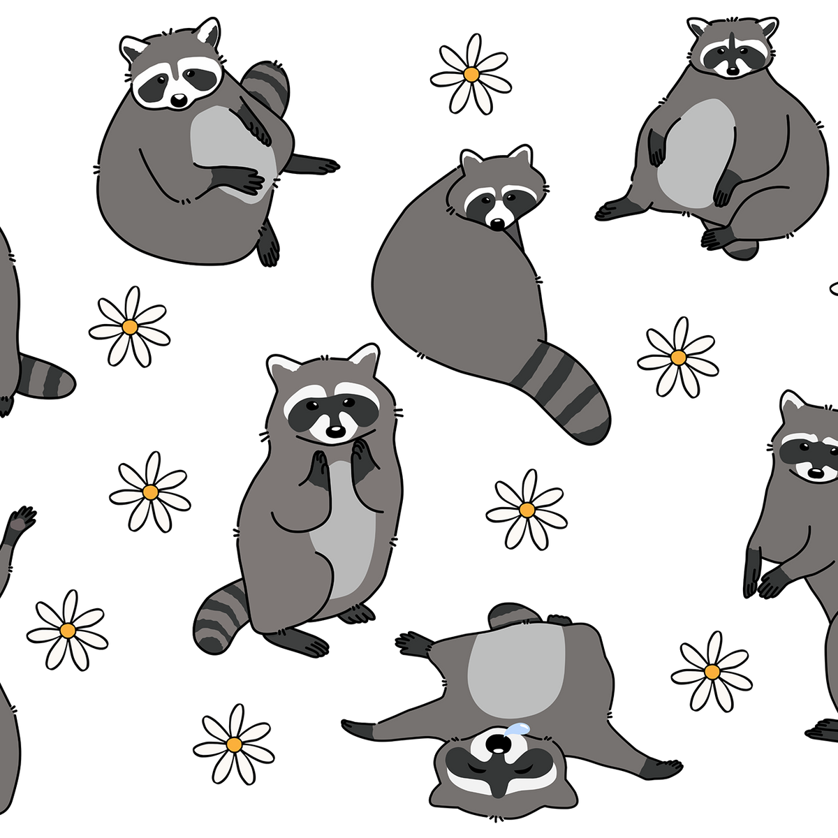 Coffee Loving Raccoon Glass Cups