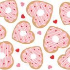 Valentine Donut Hearts Glass Cups