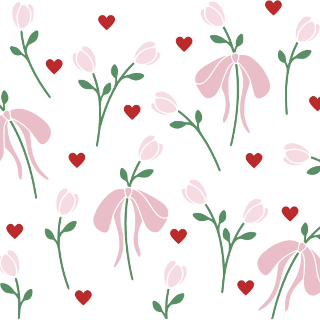 Coquette Tulips Glass Cups