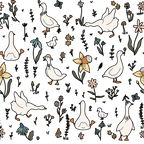 Spring Garden Geese Glass Cups