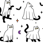 Ghost Cat Glass Cups