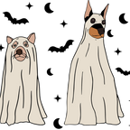 Ghost Dogs Halloween Glass Cups