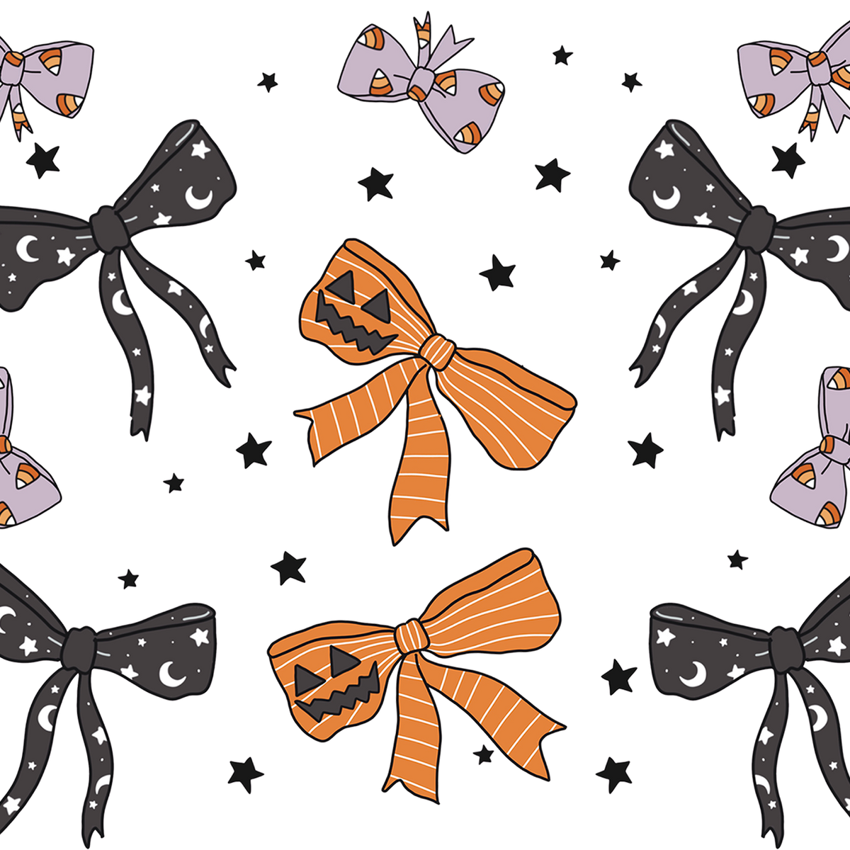 Halloween Bows Glass Cups
