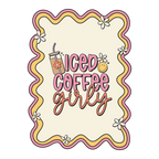 Iced Coffee Girly Glass Cups