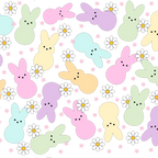 Pastel Easter Bunny Glass Cups