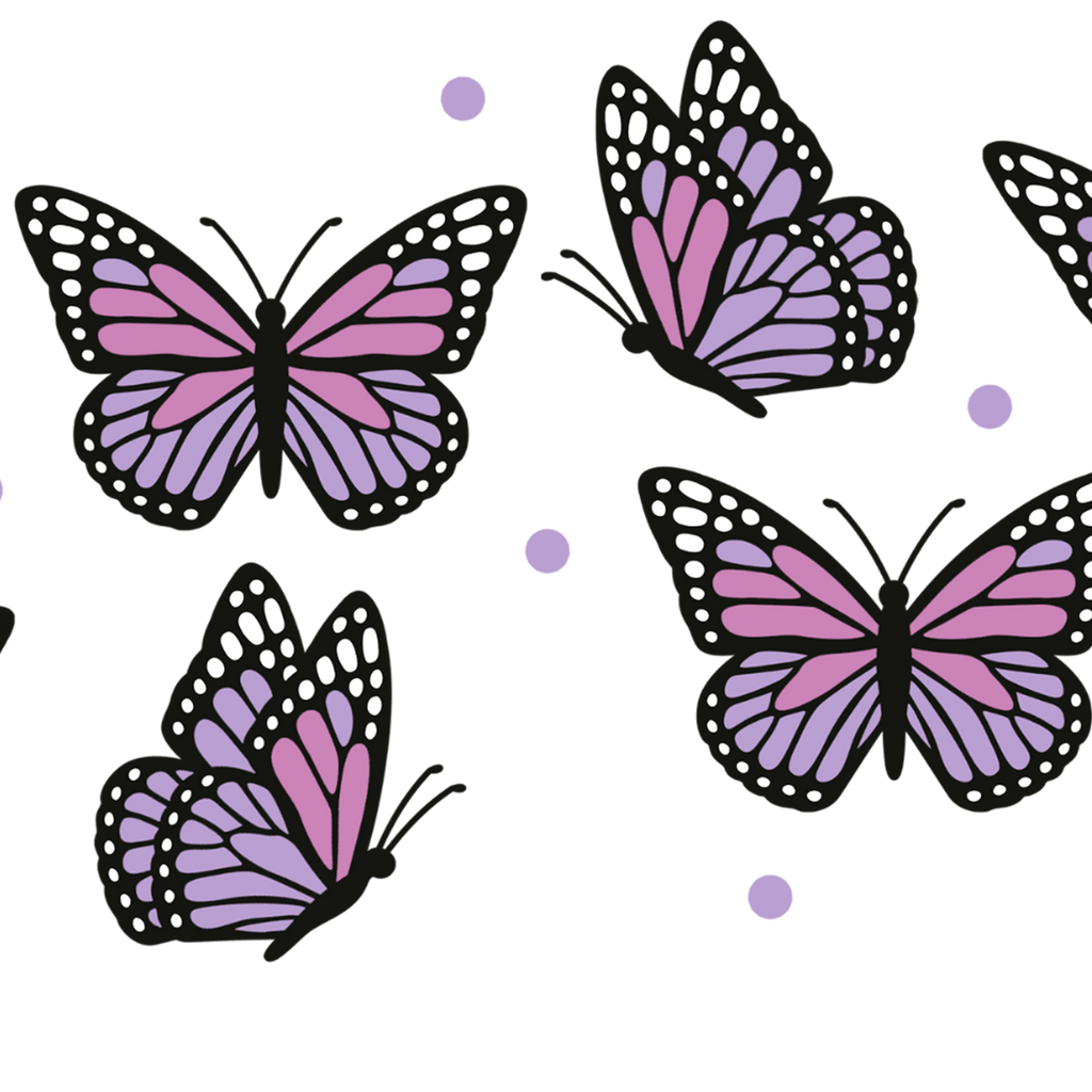 Butterfly Daisy Glass Cups
