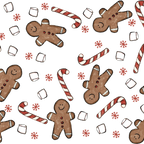 Christmas Gingerbread Candy Glass Cups