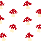Red Mushroom Glass Cups