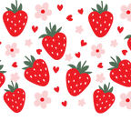 Strawberry Floral Glass Cups
