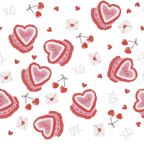 Valentine's Day Heart Cakes Glass Cups