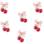 Vintage Cherry Bows Glass Cups