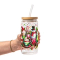 Holiday Snowman Glass Cups