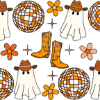Western Disco Ghost Glass Cups