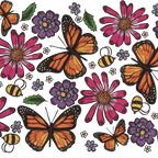 Butterfly Garden Glass Cups