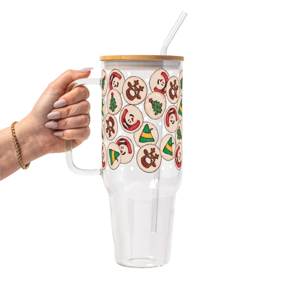 Christmas Cookies Glass Cups