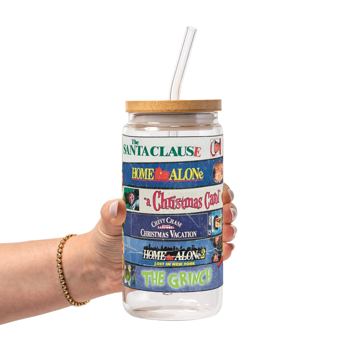 Christmas Movies Glass Cups
