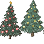 Green Christmas Trees Glass Cups