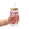 Valentine's Day Flowers And Candy Glass Cups
