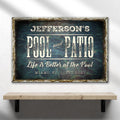 Pool And Patio Sign