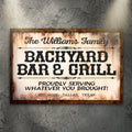 Backyard Bar & Grill Sign X