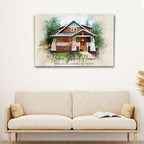 Home Sweet Home Watercolor Sign