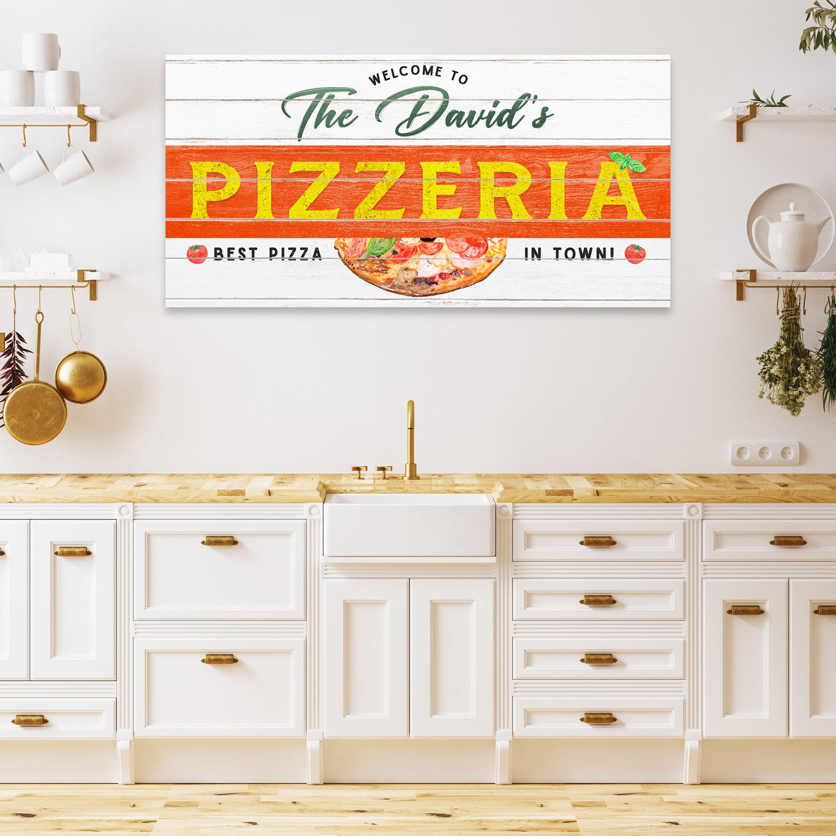 Best Pizza In Town Pizzeria Sign