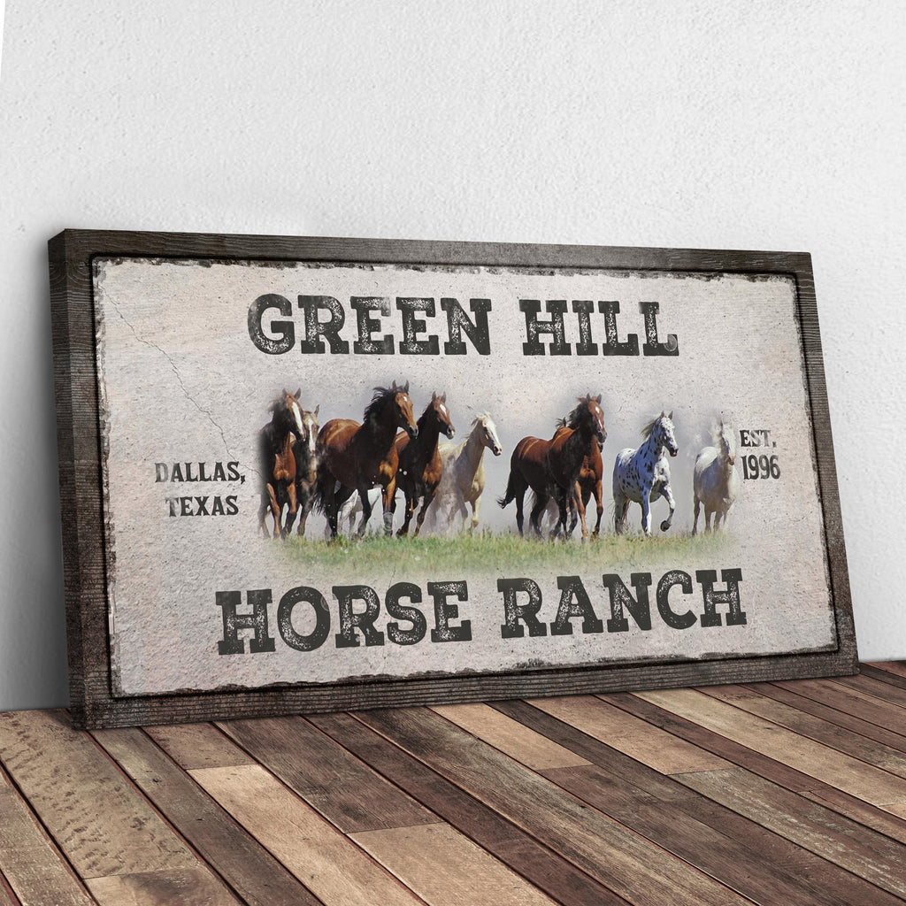 Family Horse Ranch Sign V