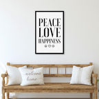 Peace Love Happiness Sign II