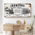 Family Farm Supply Sign
