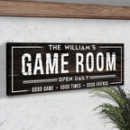 Game Room Dark Wood Sign
